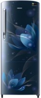 View Samsung 192 L Direct Cool Single Door 4 Star Refrigerator(Blooming Saffron Blue, RR20N172YU8-HL/RR20N272YU8-NL)  Price Online