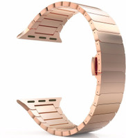 Memore Replacement Butterfly Clasp loop for iWatch All Models (42mm, Rose Gold) Smart Watch Strap(Mullti Color)