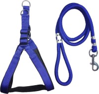 Furious3D Dog Collar & Leash(Large, BLUE)