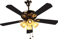 V-Guard VGL Black 1200mm 47" 1200 mm 5 Blade Ceiling Fan(Chrome Black, Pack of 1)