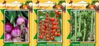 Airex Onion, Cherry Tomato, Snake Gourd Vegetables Seed (Pack Of 15 Seed Onion + 15 Cherry Tomato + 15 Snake Gourd Seed) Seed(15 per packet)
