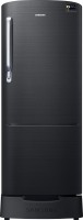 SAMSUNG 192 L Direct Cool Single Door 4 Star Refrigerator with Base Drawer(Black Inox, RR20N182YBS-HL)