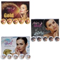 Skin Diva Diamon Pearl Gold Facial Kit 240 g(Set of 3) - Price 349 79 % Off  