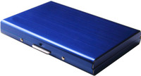 StealODeal Blue Waterproof Limited Edition Metal Atm 6 Card Holder(Set of 1, Blue)