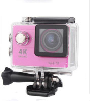 SYSTENE Powershot Ultra HD 4K WIFI Waterproof 2 inch LCD Display 12 Wide Angle Lens Full Sports AC56 1080P (Pink) Sports and Action Camera(Pink, 16 MP)