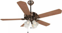 Orient Electric subaris with light 1300 mm 5 Blade Ceiling Fan(antique brass, Pack of 1)