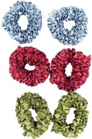 One Personal Care Princess Colorful Designer Fabric Scrunchies Casual Wear SQ-539-02 Rubber Band, Hair Accessory Set(Maroon, Blue, Green, Multicolor) - Price 139 53 % Off  