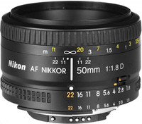 NIKON AF Nikkor 50 mm f/1.8D   Lens(Black)