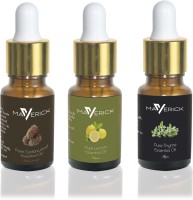 Maverick Pure Cedar Wood, Thyme & Lemon essential oil 3 in 1 pack with dropper(10 ml) - Price 499 80 % Off  