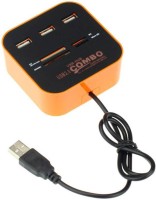 OLECTRA All In One + Usb 3 Port Combo HUB Card Reader (Multicolor) USB Adapter(Multicolor)