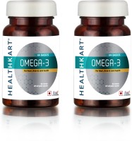 Healthkart Omega 3 (180 EPA & 120 DHA) Fish Oil Supplement (Pack of 2)(60 No)