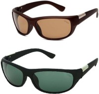 CRIBA Sports Sunglasses(For Men & Women, Green, Brown)
