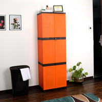 Cello Novelty Large Plastic Cupboard(Finish Color - ORANGE & BROWN)