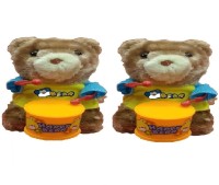 New Pinch Funny Windup Teddy Bear Drummer Sound Toy for Kids (pack of 2)(Multicolor)