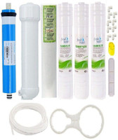 PE RO Service 1 Year Complete Water Purifier Kit with VONTRON 75gpd Membrane + Housing + Inline Carbon Sediment Set + Spun CCK + Pipe + Spanner + FR + Fittings + Teflon Tape with Good Quality Solid Filter Cartridge Solid Filter Cartridge(0.5, Pack of 19)
