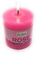 AuraDecor Rose Fragrance 3 inch Pillar Candle(Pink, Pack of 1) - Price 99 50 % Off  