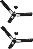 Havells Standard Dasher Jazz 1200 mm 3 Blade Ceiling Fan(Silver, Black, Pack of 2)