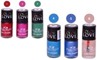 Pink Root NAIL PAINTS NO.1,2,3,4,5,6 Natural(15 ml, Pack of 6) - Price 249 79 % Off  