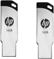 HP V236V USB Metal Flash Drive - Pack of 2 Pendrive 16GB -USB 2.0 16 GB Pen Drive(Silver)