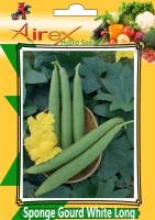 Airex Sponge Gourd White Long (Hybrid) Vegetables Seed (6 Packet Of Sponge Gourd White Long) Vegetables Seed (Pack of AVG 20-30 Seed * 6 Per Packet) Seed(180 per packet)