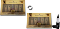 Professional kit Of Eyelashes, Mac Kajal Stick Pure & Dark Black 3 gm with Shahnaz Hussain 24 Carat Gold Kit 80 g(pack of 2)(Set of 4) - Price 699 76 % Off