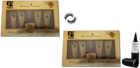 Professional kit Of Eyelashes, Mac Kajal Stick Pure & Dark Black 3 gm with Shahnaz Hussain 24 Carat Gold Kit 80 g(pack of 2)(Set of 4) - Price 699 76 % Off  