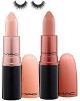 Professional kit Of Eyelashes with Mac DNude Matte Finish,Velvet teddy Lipstick(Set of 2) - Price 790 77 % Off  