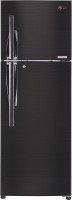 LG 360 L Frost Free Double Door 3 Star Refrigerator(Black Steel, GL-T402JBLN)