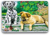 Flipkart SmartBuy Dogs And Cat Painting Vinyl Laptop Skin (3M/Avery Vinyl, Matte Laminated, 14 x 9 inches) Vinyl Laptop Decal 14.1