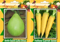 Airex Bottle Gourd (Lattu Ghiya) and Yellow Carrot Seed (Pack of 30 Seed Bottle Gourd (Lattu Ghiya) + 30 Seed Yellow Carrot)Seed Seed(60 per packet)
