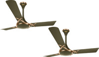 LUMINOUS Deltoid 1 1200 mm 3 Blade Ceiling Fan(Magnet grey, Pack of 2)