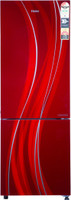Haier 256 L Frost Free Double Door Bottom Mount 3 Star Convertible Refrigerator(Red Glass, HRB-2763CRG-E)