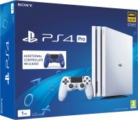 SONY PS4 Pro 1 TB(White, Extra DualShock 4 F.C Controller)