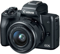 Canon M50 Mirrorless Camera Body with Single Lens EF-M 15-45 mm IS STM(Black)