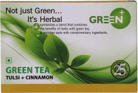 BudWhite Green Tea, Tulsi and Cinamon, 25 Tea Bag Tulsi, Cinnamon Green Tea Bags Pouch(25 Bags)
