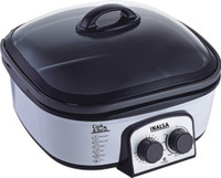 Inalsa Cook & Serve Travel Cooker, Slow Cooker, Deep Fryer, Air Fryer, Food Steamer, Egg Boiler, Rice Cooker(5 L, Black, Grey)