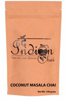 The Indian Chai Coconut Masala Chai Black Pepper, Cinnamon, Cloves, Ginger, Cardamom Masala Tea Vacuum Pack(100 g)
