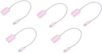 OLECTRA USB 3.1 Type C to dual 3.5 mm Headphone Splitter (pink) USB Adapter(Pink)