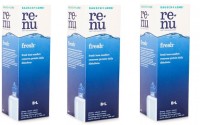 BAUSCH & LOMB Renu 120ml*3 cleaning solution(Pack of 3) Cleaning solution (360) lens solution(360)