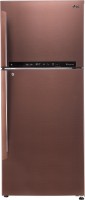 LG 437 L Frost Free Double Door 3 Star Convertible Refrigerator(Amber Steel, GL-T432FASN)
