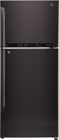 LG 437 L Frost Free Double Door 3 Star Convertible Refrigerator(Black Steel, GL-T432FBLN)