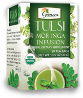 Grenera Tulsi Moringa Infusion-20 Tea Bags/Box Tulsi Herbal Tea Bags Box(30 g)