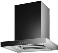 Kaff CASTO DHC 60 Auto Clean Wall Mounted Chimney(Black Glass 1180 CMH)