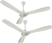 Crompton AIR 360 OPAL WHITE Covers 50% More Space(Pack of 2) 1260 mm 3 Blade Ceiling Fan(Opal, Pack of 2)