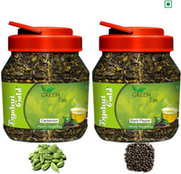 Byahut Gold Cardamom and Black Pepper Flavoured Green Tea Combo Cardamom, Black Pepper Tea Plastic Bottle(400 g)