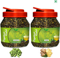 Byahut Gold Cardamom and Ginger Flavoured Green Tea Combo Cardamom, Ginger Tea Plastic Bottle(400 g)