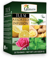 Grenera Tulsi Assorted Tea - 20 Tea Bags ?/ Box Assorted Herbal Tea Bags Box(20 Bags)