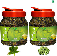 Byahut Gold Tulsi and Cardamom Green Flavoured Tea Combo Tulsi, Cardamom Tea Plastic Bottle(400 g)
