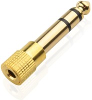 SeCro 3.5mm Female to 6.35mm Male Plug Stereo Audio Jack Converter (Golden) (2 Pack) 6.35mm to 3.5mm Converter(Gold)