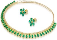 Bandish Alloy Jewel Set(Green, Gold, Multicolor)